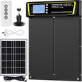 Automatic Chicken Coop Door with Timer & Light Sensor，5000mAh Battery & 3.7W Solar Panel，Anti-Pinch Auto coop Door, Weatherproof for Backyard Chicken Coop (Black)