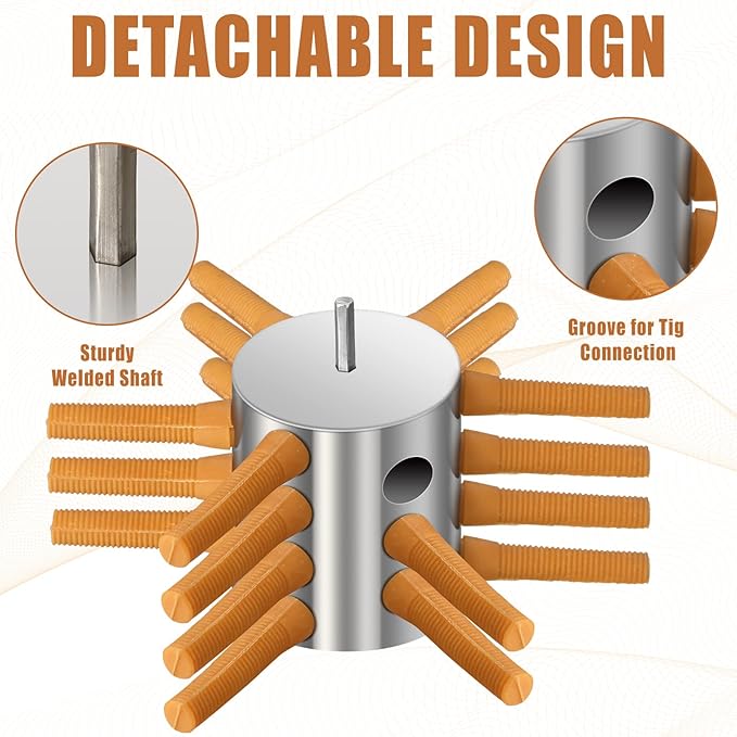 2 Pcs Chicken Plucker Drill Attachments Kit Include Stainless Steel Poultry Restraining Cone and Chicken Plucker Drill 21 Fingers Chicken Plucker Machine Bleeding Funnel for Farm Slaughter Equipment