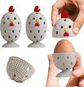 Silicone Egg Wash and Scrub Brusher 4PCS, Reusable Cute Chick-Shaped Cleaning Scrubber Tool for Fresh Eggs, Chicken Duck Fruit and Vegetable(Grey)