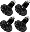 HealSmart Reptile Heat Lamp Bulb Ceramic Heat Emitter 100W No Light Emitting Brooder Coop Heater for Amphibian Pet & Incubating Chicken, Black