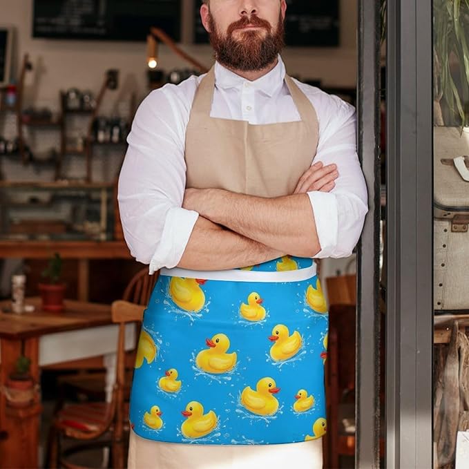 Unisex Half Waiter Waist Short Apron Waterproof Chef Works Waitress Aprons