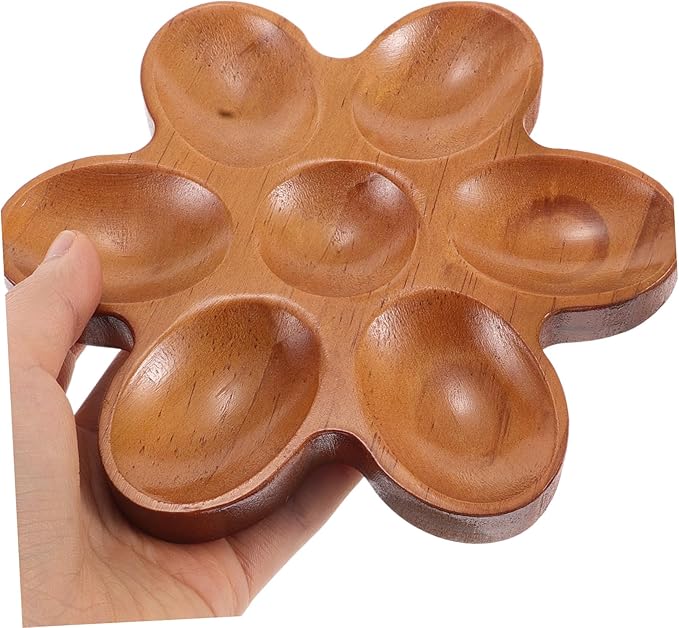 Egg Storage Basket Wooden Organizer Rustic Kitchen Storage Rack for Countertop Decor