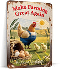 Make Farming Great Again Chicken Coop Signs - Rustic Farmhouse Chicken Coop Accessories, 8x12 Inch Metal Farm Decor, Farm Stand and Farmers Market Decor for Farmers and Backyard Poultry Lovers