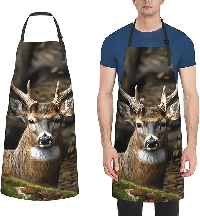 Waterproof Aprons for Women Men Adjustable Bib Cool Electric Guitar Apron Chef Cooking Aprons for Kitchen