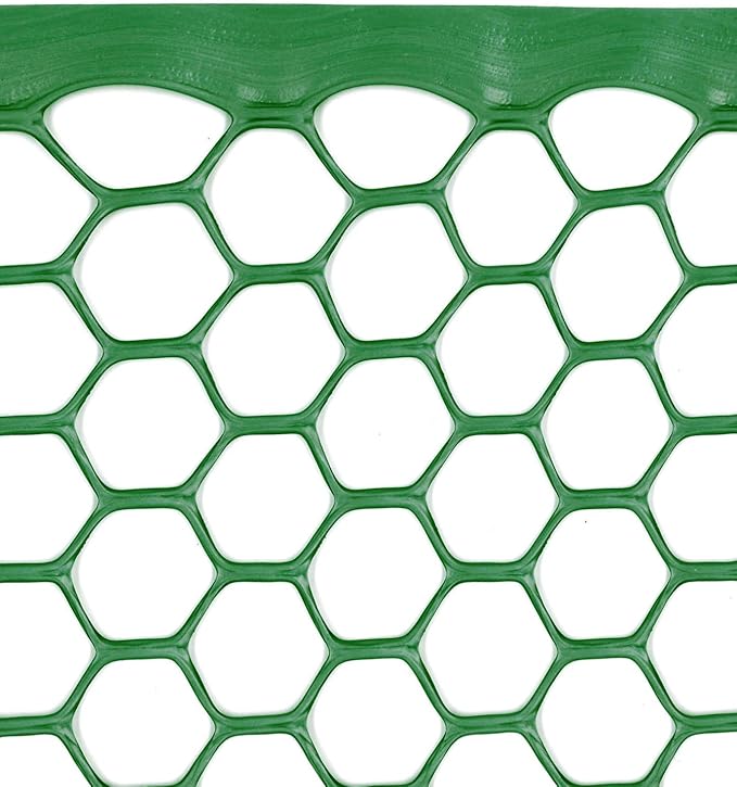 Tenax Poultry Fence - Durable Plastic Poultry Fencing - 4 ft x 25 ft - Green Plastic