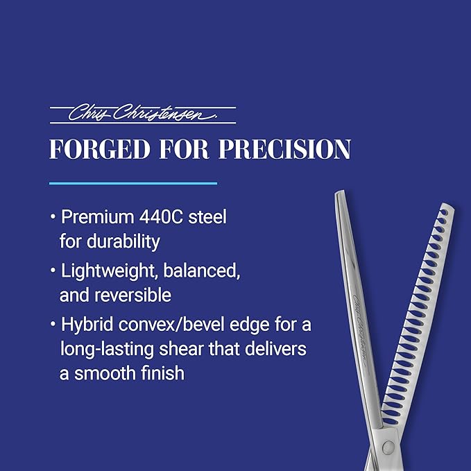 Chris Christensen Classic Series Grooming Shears, 8 in Chunky Blender Shear, Groom Like a Professional, Any Skill Level, Made From 440C Japanese Steel