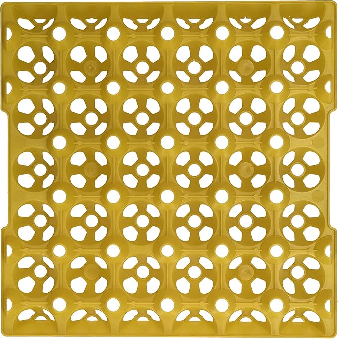 Heavy Duty Plastic Egg Crates, Reusable Egg Storage Tray with 30 Cells for Transporting and Storing, Pack of 5 (Yellow)