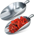 2 Pcs 58-ounce Metal Ice Scoop Large Crawfish Scoop Aluminum Utility Scooper Round Bottom Crawfish Boil Party Supplies for Pet Food Rock Salt Seafood Cat Litter Kitchen Bar Ice Machine