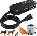 Chicken Waterer Heater, 250W Submersible Poultry Waterer Heater Bird Bath Heater, Thermostatic Control Chicken Waterer Deicer Ice Melter for Bird Duck Goose Cow to Drink Warm Water