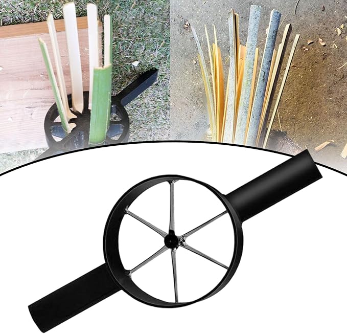 Bamboo Splitter Divider Manual Compact Multiuse Lightweight Bamboo Splitting Tool Handheld for Home Farm Backyard Craftsmen, 6 Cut