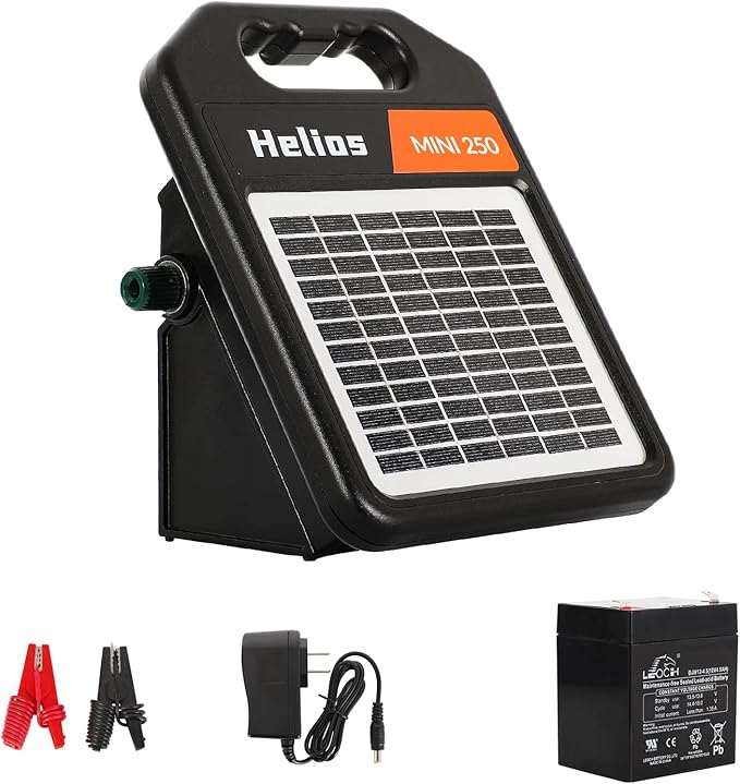 Solar Electric Fence Set: S600 + MINI250 Solar Electric Fence Charger, 0.53Joule & 0.18Joule for Versatile Protection