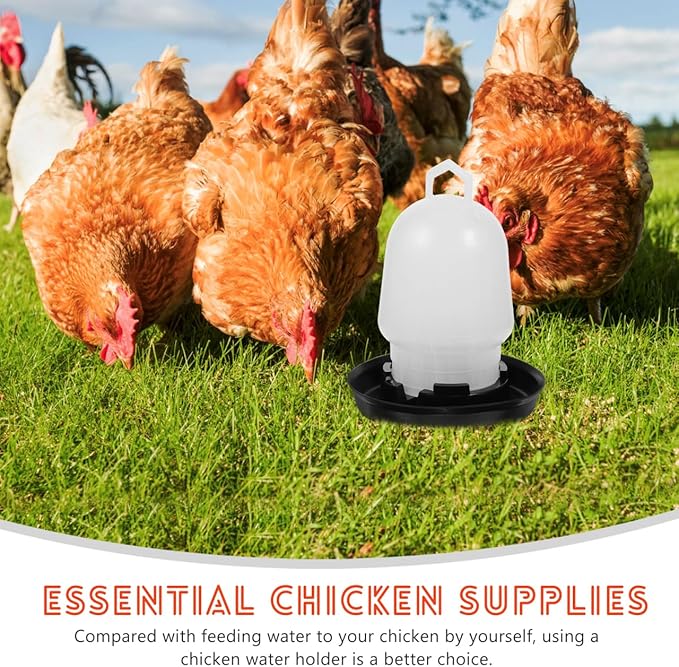 BESPORTBLE Plastic Poultry Drinker, 0.5L Poultry Waterer Automatic Chicken Water Feeder Water Container Jar for Duck Baby Chicks Rabbit Turkeys Outdoor Farm