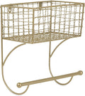 DII Rustic Farmhouse Bathroom Décor, Metal Storage, Small Towel Bar, Gold