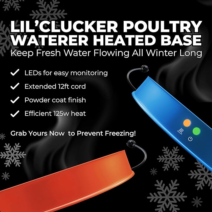 Lil'Clucker Horizontal Chicken Waterer Nipples, Pack of 15 Chicken Nipple Waterer with Drill Bits, Easy Install Automatic Chicken Waterer System, No Leak Chicken Water Feeder, Poultry Waterer - Blue