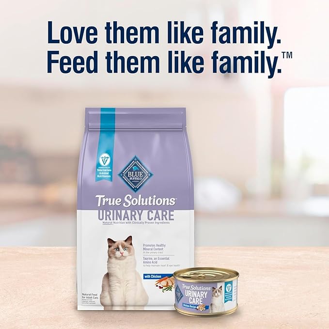 Blue Buffalo True Solutions Urinary Care Wet Cat Food for Adult Cats, Made with Natural Ingredients, Chicken, 3.0-oz. Cans (24 Count)