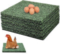 6 Pack Nesting Pads for Chicken Coop, 12"x12" Chicken Nesting Box Pads for Laying Eggs, Washable Nest Box Pads for Chicken Hen Small Pets on Garden Lawn Indoor Outdoor (Green)