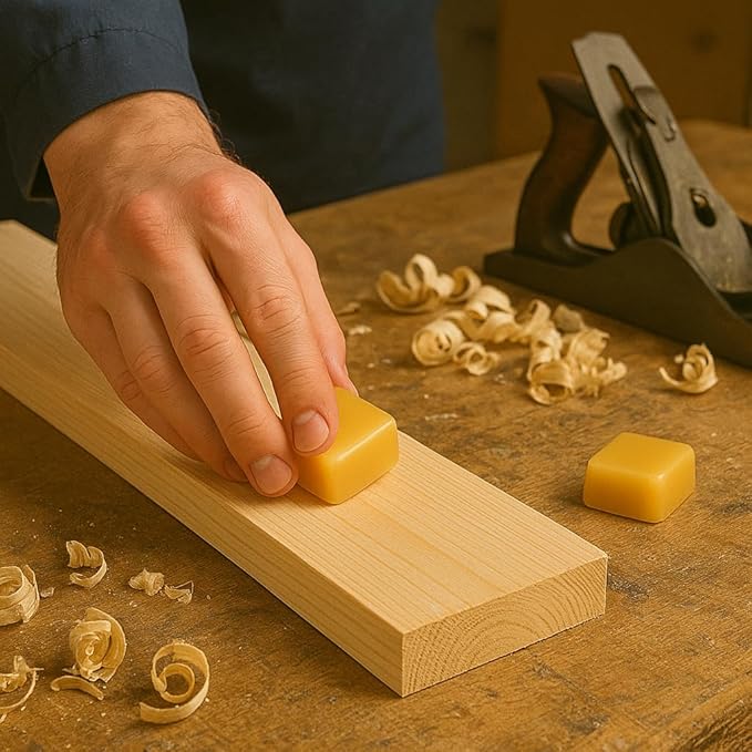 Pure Beeswax Blocks – USA Made, Beekeeper Crafted – Natural Beeswax Bar for Crafting, Woodworking, Lip Balm, Cast Iron Seasoning – Premium Quality, Eco-Friendly, Chemical-Free (6 Pack)