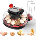 Incubators for Hatching Eggs,Chicken Egg Incubator,Egg Incubator with Automatic Turning with Temperature & Humidity Control,360° Viewing Display,Includes Egg Observation Light,12 Eggs