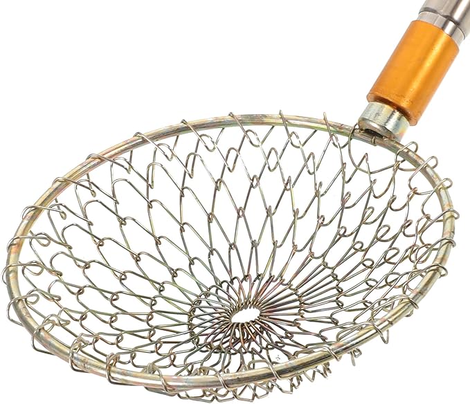 Egg Grabber for Chicken Coop: Extendable Peanut Picker - Stainless Steel Long Handle Picking Tool Reacher Separator for Quail Poultry Nest Farm Potato Pecans