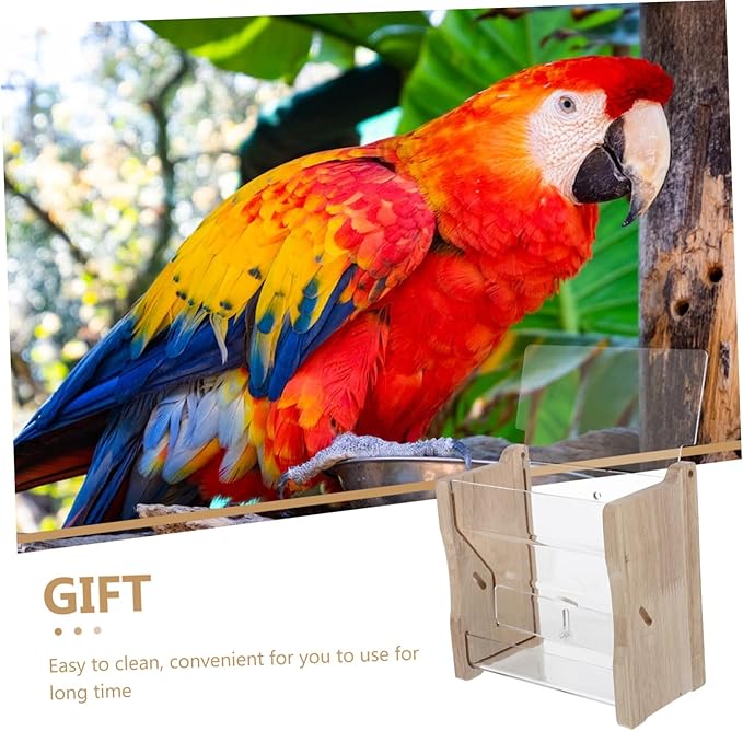 Rutin Chicken Feeder Acrylic Food Bowl No Waste Automatic Chicken Feeder for Rodents Pet Cage Landscaping Supplies