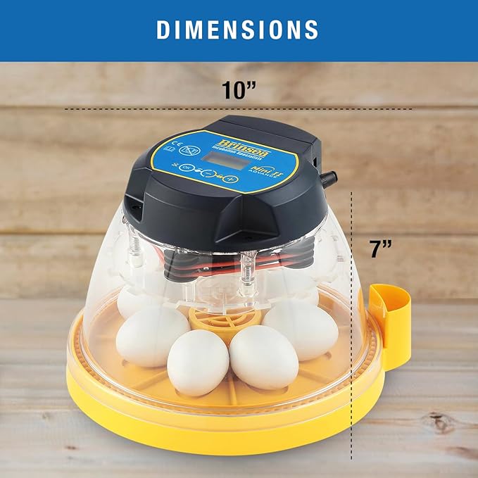 Brinsea Mini II Advance & Insert, Egg Incubator with Automatic Egg Turning and Temperature Control for Hatching 7 Eggs or up to 12 with Insert, Ideal Incubator for Hobbyists and More
