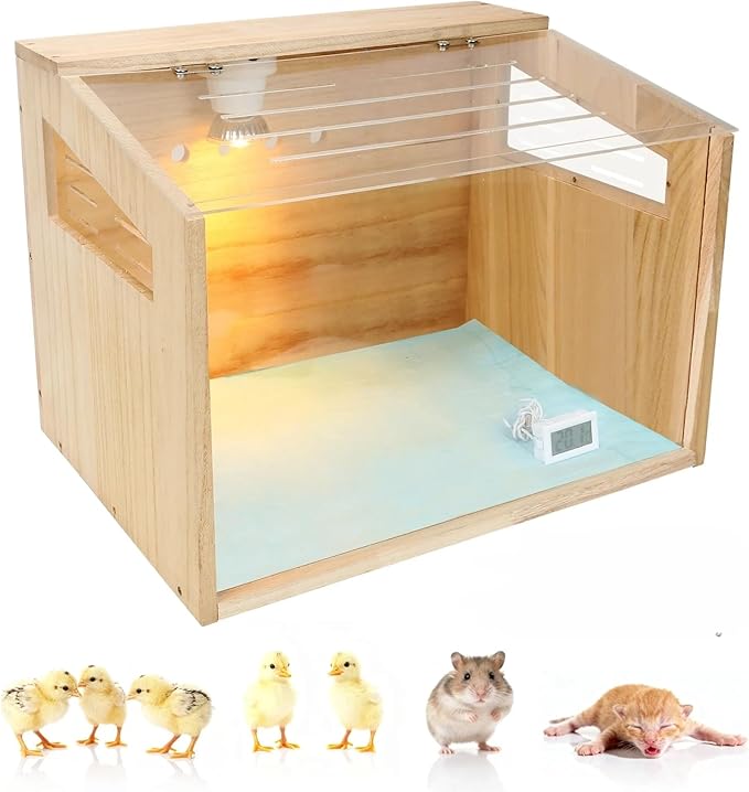 Chicken Brooder Box with Camera : 2.5K HD 5G Chicken Watching Camera, Adjustable Temperature Control Brooder Box for Idea Gift Christmas 15.7x12x12 in﻿ (Chicken Brooder Box)