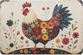 Funny Tin Signs Chicken Coop Decor Outdoor Vintage Rooster Gifts Yard-signs Decorative Signage For Farm and Garden 8×12 inches (J)