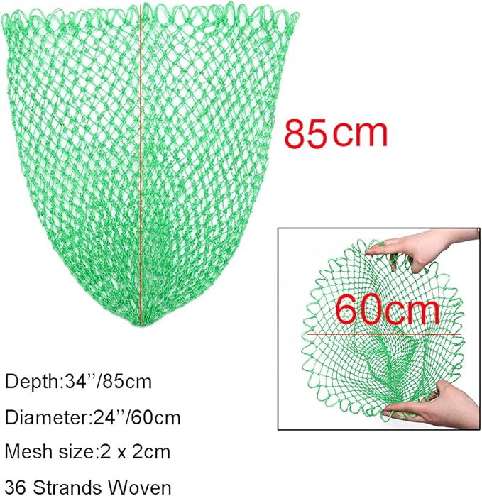 Fishing Net Replacement Netting Fishing Landing Net Replacement Net for Freshwater Saltwater Fishing Green 6 Sizes