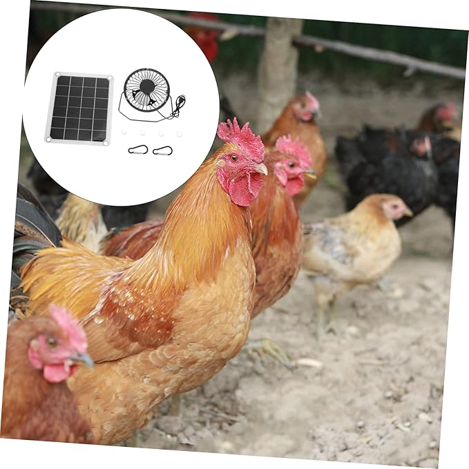10w Solar Panel Fan for Attic Solar Exhaust Ventilation System Pet House Chicken Coop Fan