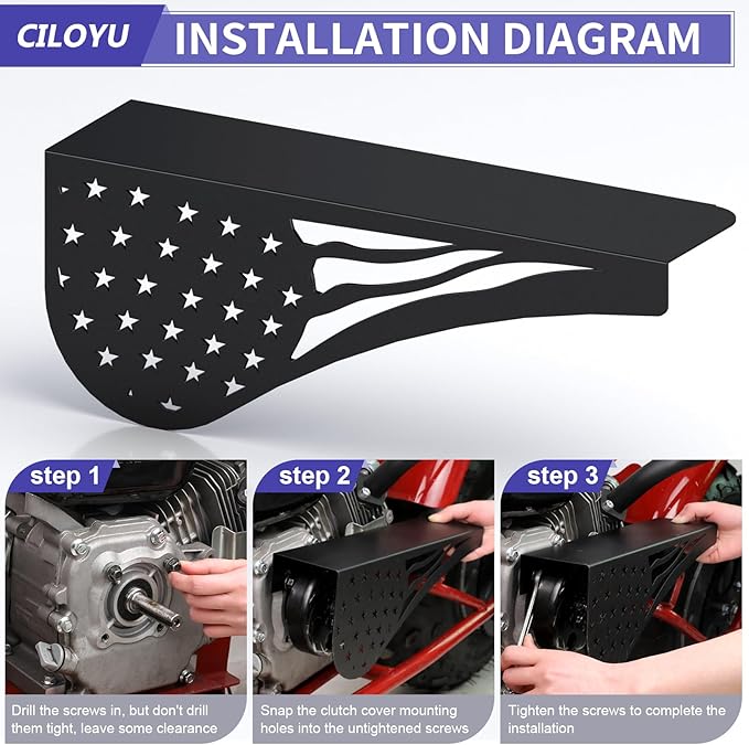 Metal Mini Bike Chain Guard 212 Clutch Cover Compatible with Predator 224cc Coleman CT200U CT200U-EX BT200X Baja MB200 Doodlebug DB30 CT100U CC100X Motovox Mbx10 Mbx11 196cc GX160 Engine Parts