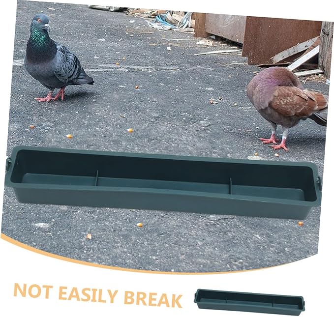 2pcs Hangable Chicken Food Dispenser with Multi-Grid Design, Thickened Plastic Rectangular Poultry Feeding Trough for Hanging Bird Cage Feeder Suitable for Chickens, Ducks, Pigeons
