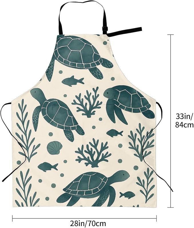 Serene Swan In Stream Adjustable Waterproof Apron Work Cooking Apron With Pockets For Men Women