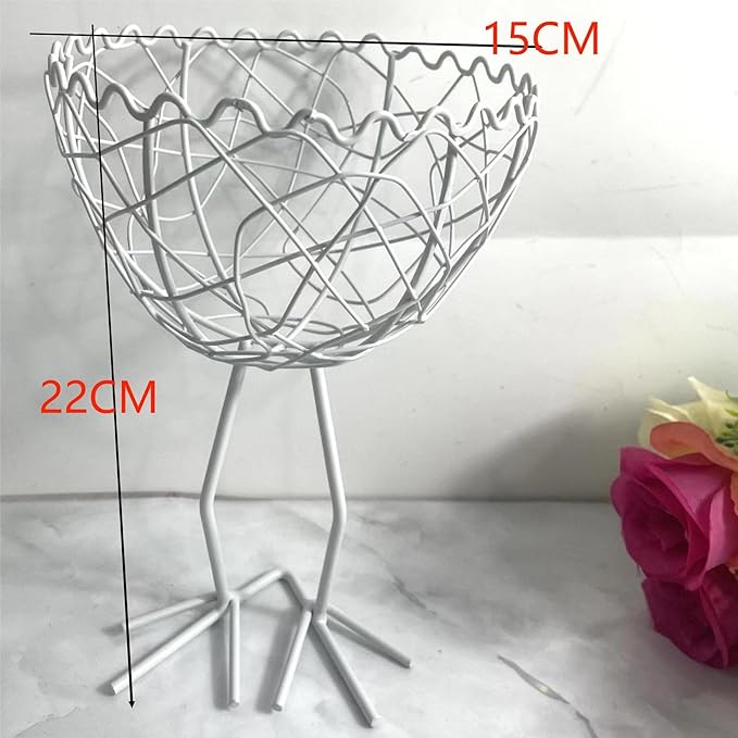 Chicken Wire Egg Basket Egg Holder Farmhouse Rustic Vintage Rooster Decor Chicken Shaped Egg Basket Fruit Storage Wire Basket For Collecting And Countertop Storing Egg (Black A)