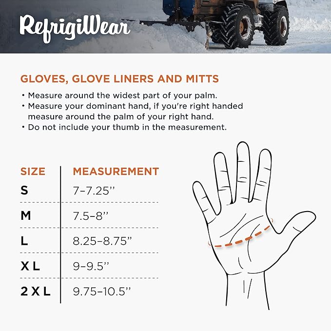 RefrigiWear Insulated Goatskin Leather Gloves, -10°F Comfort Rating