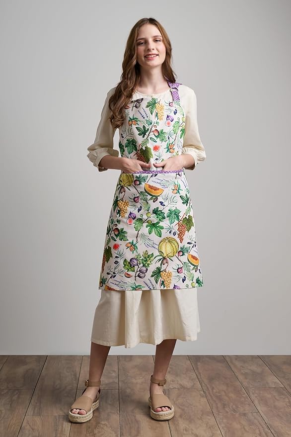 Maison d' Hermine 100% Cotton Apron for women with Pocket Kitchen Chef Apron for Men Cooking Easter Decorations