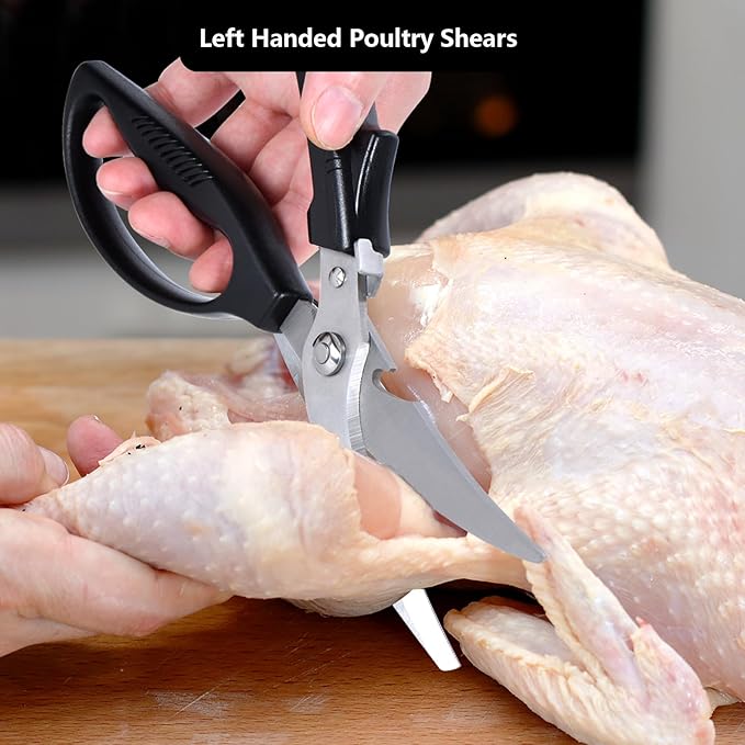 Left Handed Poultry Shears Kitchen Scissors, Lefty Kitchen Tools for Left Hand People