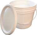 Heavy Duty Detailing Bucket (3.5 Gal) and Bucket Lid (for Car Wash, Boat, Truck, RV, Fishing & More) (White)