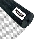 Black Hardware Cloth 16" x 10' 1 Inch 16 Gauge, PVC Coated Galvanized Steel Wire Mesh Roll, Welded Metal Fencing for Chicken Coop, Garden Fence, Poultry, Rabbit, Snake Barrier, and Home Improvement
