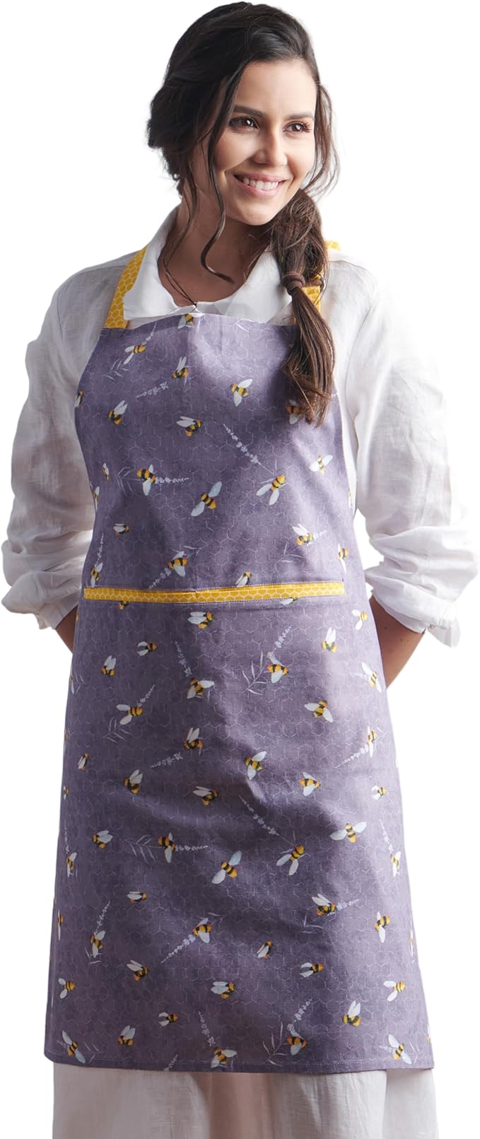 Maison d' Hermine 100% Cotton Apron for women with Pocket Kitchen Chef Apron for Men Cooking Easter Decorations