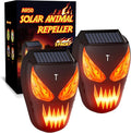 Solar Nocturnal Animal Repellent Outdoor, Waterproof Coyote Deterrent Devices with Predator Lights, Deer Repellent Devices - Repel Skunk Raccoon Opossum Fox Owl Hawk for Yard Garden Farm Chicken Coop