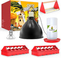 All-in-One Chick Brooder Kit with 75W Adjustable Heat Lamp, Spill-Proof Feeder & Waterer, and Rust-Proof Perch Stand for 5–15 Chicks