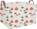 Kids Basket Mushroom Baskets Boys and Girls Basket Rectangular Cute Storage Bin for Room Decor(Mushroom)