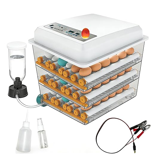 Egg Incubator,Egg Incubator with Automatic Egg Turning and Humidity Control,Poultry Hatcher for Chickens Ducks Birds (180 Eggs)