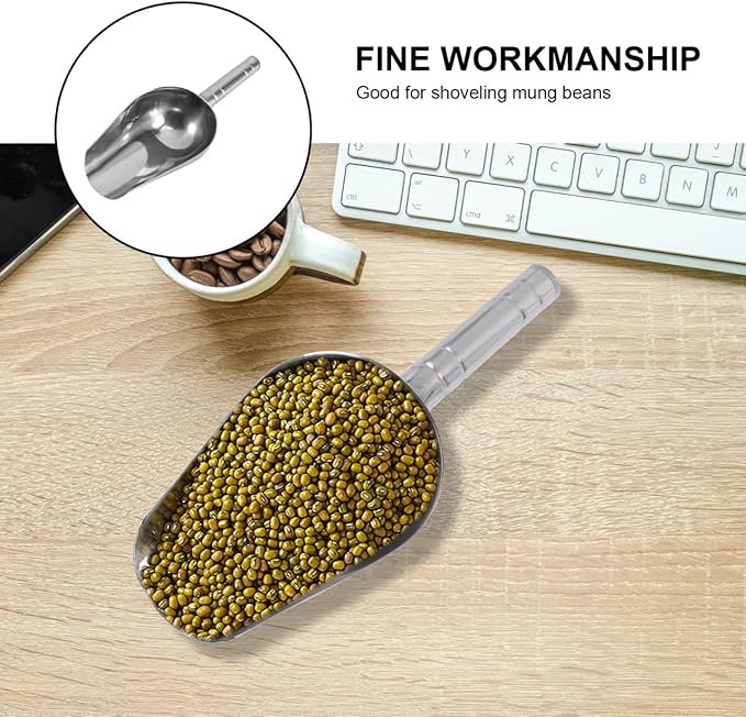Stainless Steel Pet Food Scoop 1 Cup 9 Inch Durable Shovel for Dry Pet Food Nuts Candy Cooking Ingredients