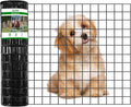 Wire Fence, 24 in(H) X 50 ft(L) PVC Coated Welded Wire Fencing 2" X 2" 16GA Garden Border Vinyl Metal Chicken Wire Fencing Mesh Roll for Yard Vegetable Plant Protection Poultry Netting Black