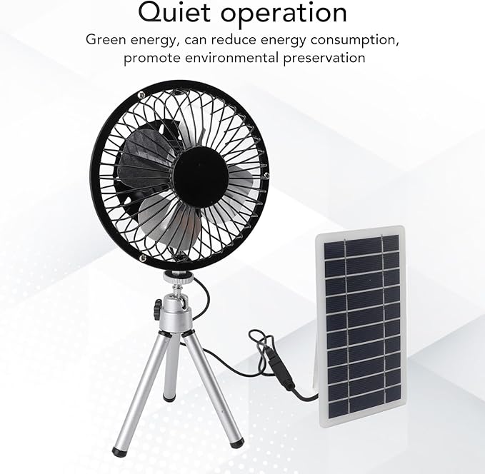 10W Solar Fan,Solar Powered Fans with Stand for Pet House Chicken Coop RV Greenhouse