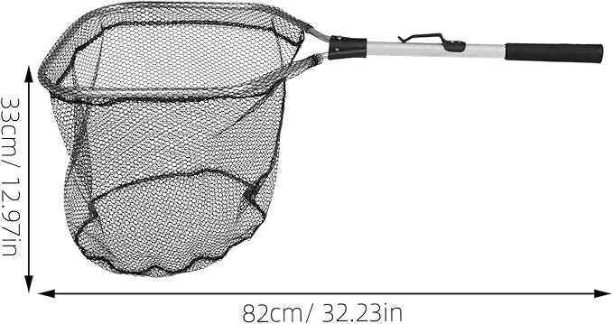 POPETPOP Fishing Net Hook Mesh Lightweight Portable Drop Net for Kayak Fly Fishing Crab Catching