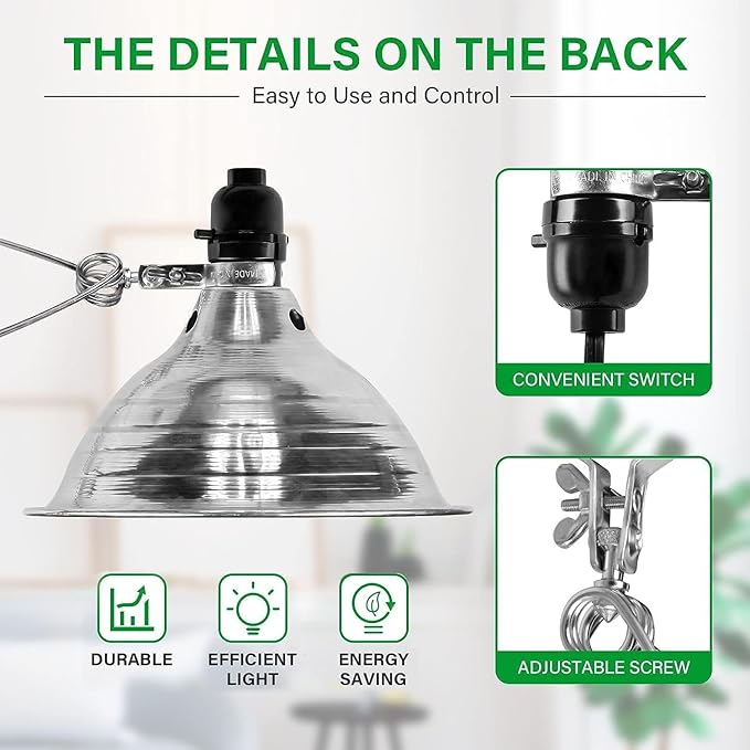 Simple Deluxe Adjustable Clamp Lamp Light Socket with 8.5 Inch Aluminum Reflector, Suit for Max 150 Watt Lamp (No Bulb Included), 6ft 18/2 SPT Cord, 4-Pack