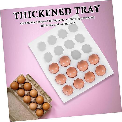 Shatterproof Egg Holder Foam Egg Trays for Safe Transport Storage Capacity Reusable Packing Container for Shipping Fridge Organization