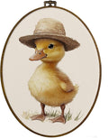 dvhdajed Vintage Funny Duck Oval Wall Art Decor,Neutral Nursery Mallard Duck Framed Canvas Art,Country Farmhouse Ducks Oval Wall Hanging Decor for Nursery Living Room Kitchen Bedroom，8.7x11.3 Inch